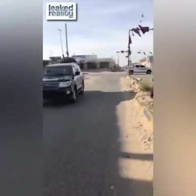 Turkish drone strike on Khalifa Haftar militias. Libya, 2020