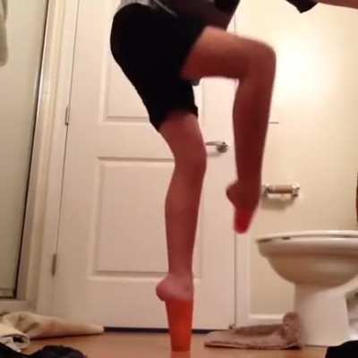 Dancing with cups on your feet