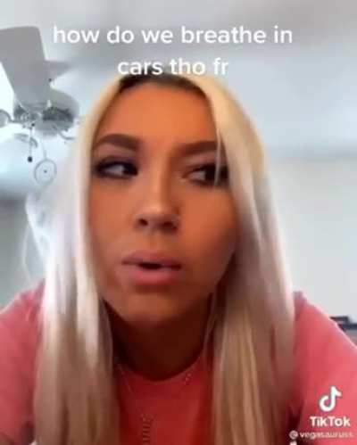 breathing in a car