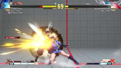 SF5 : Cammy Combo Dodging Ibuki's Fuma Shuriken