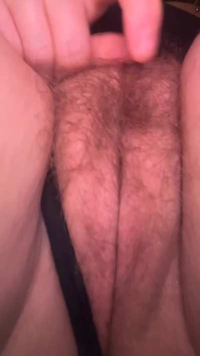 fat, hairy pussy is so fun to pet