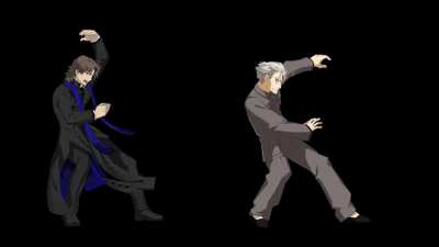 As expected, Rasputin/Kirei uses Bajiquan in many of his attack animation. Compare it to the martial art's grandmaster himself Li Shuwen: