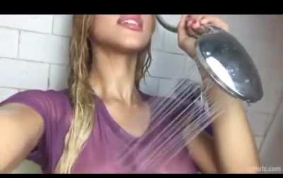 Her shirt doesn't stand a chance