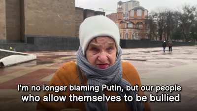 Russian Babushka has more backbone than 90% of Russians. 