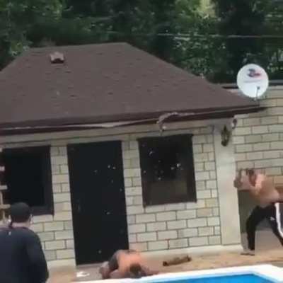Watch his neck