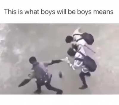 A couple of boys being dudes