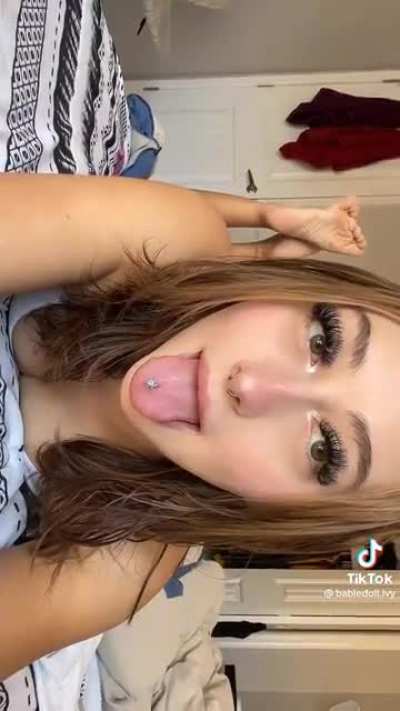 feet up tongue out
