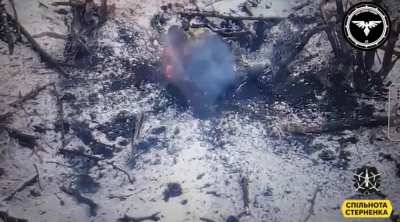(Graphic NSFW) Russian Solider is Hit by a Ukrainian FPV Drone (Feb 2024)