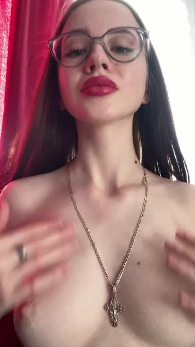 I'm gonna make you pray on my tits, babe
