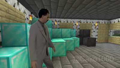 Borat visited my minecraft world!
