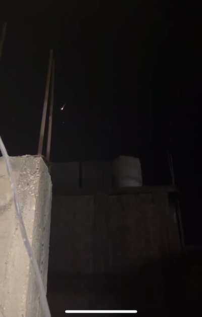 Iranian missiles being Intercepted by the Jordanian Air Force