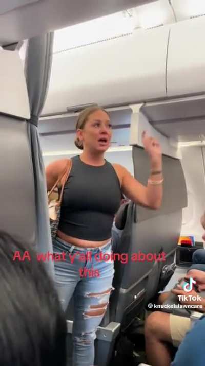 Women claims she sees someone on back of American Airlines flight that isnât ârealâ . Flight delayed 3 hours due to crew checking for any suspicious activity. 