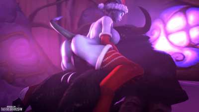 Draenei Girl Riding a Big Tauren Dick (The Firebrand)