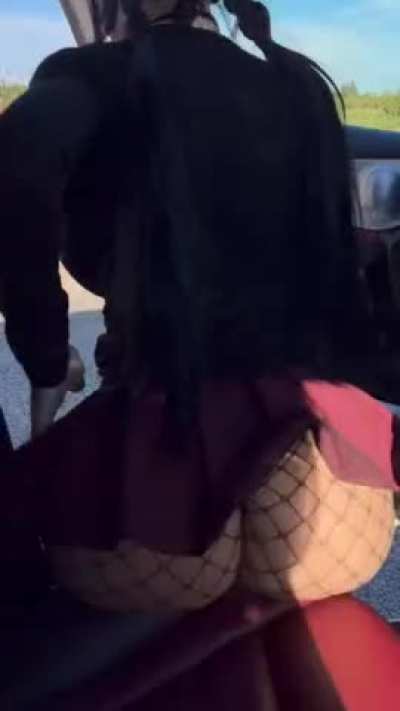 Sexy brunette bimbo