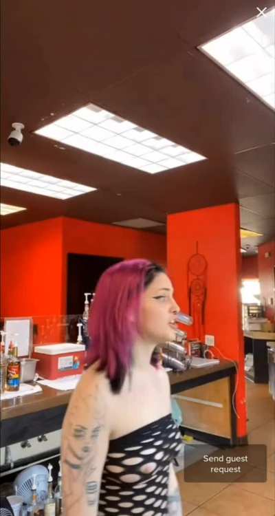 bikini barista on live pt 1