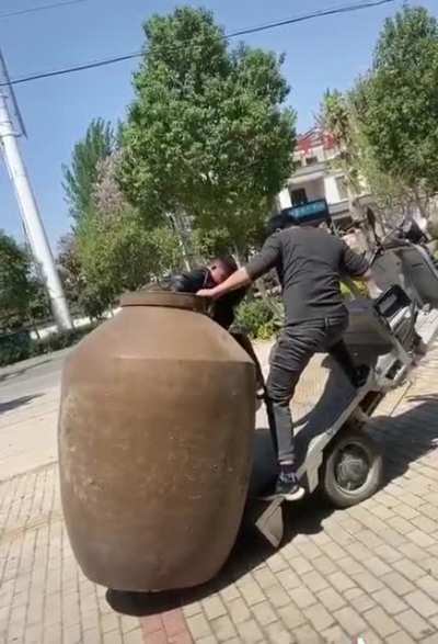 Trying to move pottery