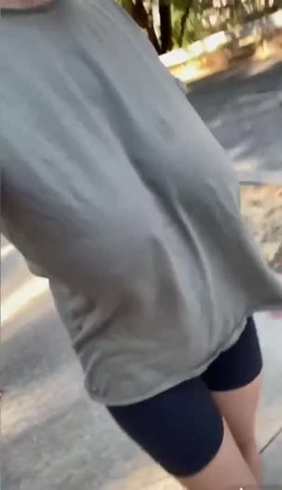 Braless walking