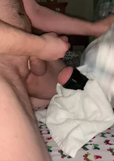 Blowing a load of cum after fucking my fleshlight.
