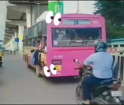 To get into bus