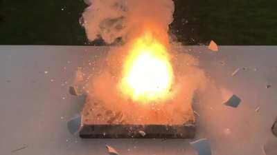 Testing an aluminum flash powder that I made. Sorry chemistry gets me so excited that I make some weird noises sometimes lol. If you’re interested in seeing my full video on making the mixture and testing it, the link will be in the comments.
