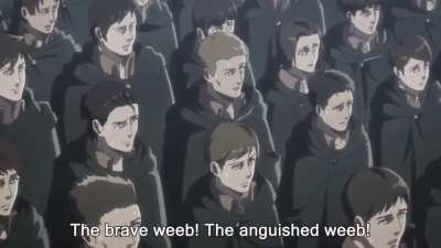 Erwin gives a speech for all those participating in the civil war