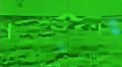 Watch moment as a Bradley IFV fires a TOW missile at a range target (T-55) when a duck suddenly flies into the path of the missile, completely obliterating it and also saving the tank