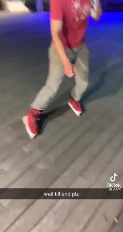 Fell like a cartoon character