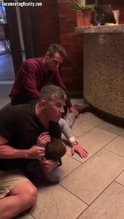 POS assaulted 2-3 innocents then was put down and is now using his dad money to actively remove this video from the internet. Don't let it die.