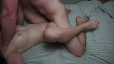 Hand on the throat gets her every time 