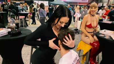Angela With a Fan!