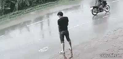 Man tastes his own piss