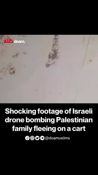 Family cart bombed in Gaza by a drone 