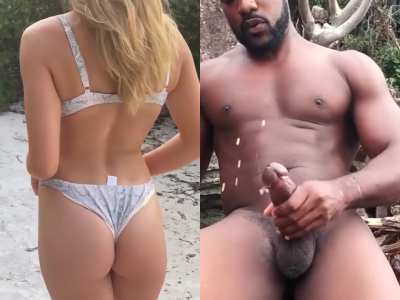 Your girl went on vacation without you and looks like she's making friends at the beach already.