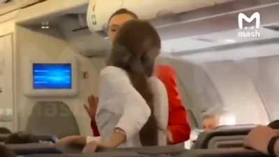 Drunk and abusive ruzzian Karen flying to Turkey. Visa ban for ruzzians.