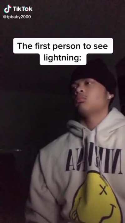 The first person to see lightning
