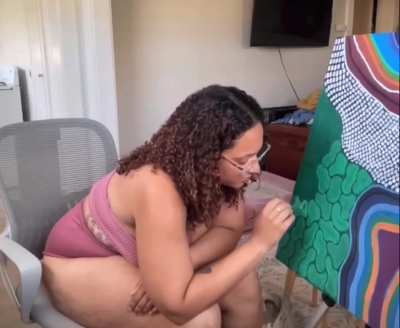 Busty artist.