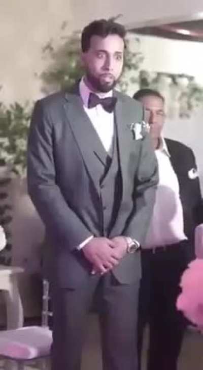 A very unique wedding dress.