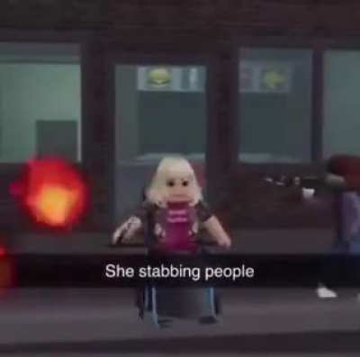 she got a knife