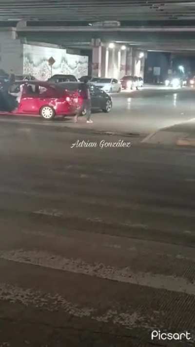 Roadrage between drunk idiots.