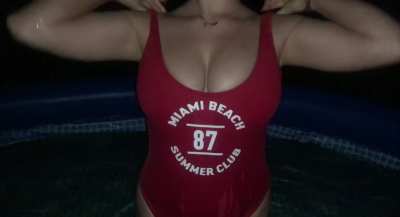 How about a swimsuit titty drop? 💦😏