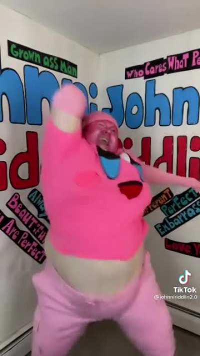 Nickelodeon presents live action sponge bob. Say hello to Patrick.