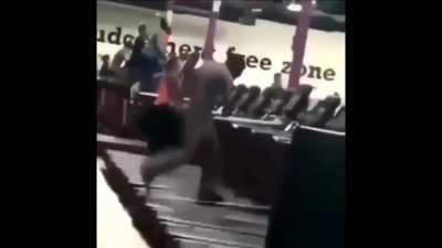 When you get attacked next to a bike rack