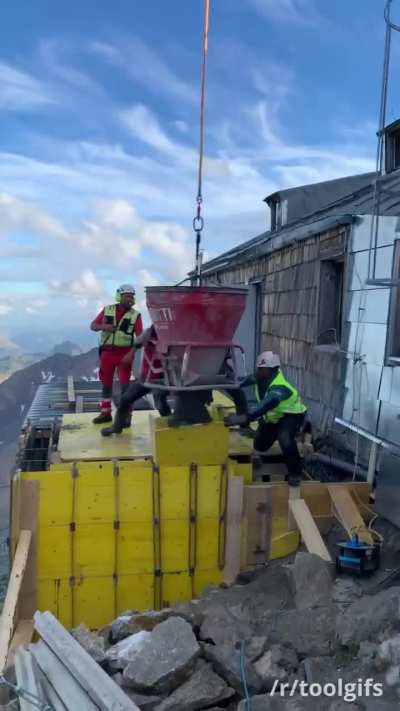 Delivering concrete to 3,200 m