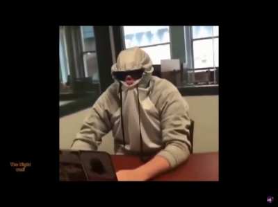 He should’ve worn headphones..