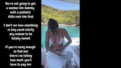 Mommy Elizabeth Hurley let me know what type of woman I could realistically obtain with a tiny cock like mine