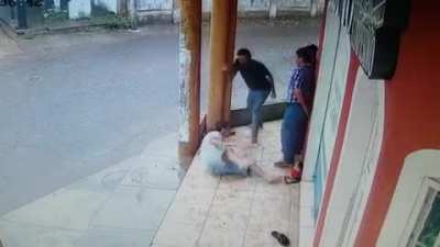 Slippery fight.