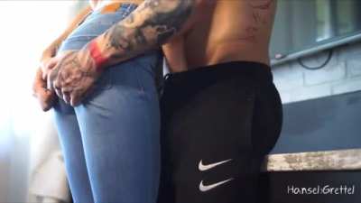 Grabbing Her Tight Ass In Jeans
