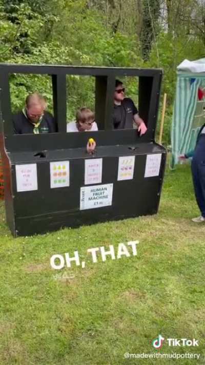 Human fruit machine