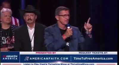 Michael Flynn tonight: “If we are going to have one nation under God, which we must, we have to have one religion. One nation under God, and one religion under God.