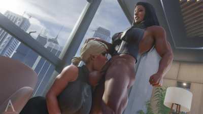 Wonder Woman face-fucking Power Girl (Amazonium) [DC]